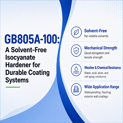 GB805A-100: مُصلب أيزوسيانات خالي من المذيبات لأنظمة الطلاء المتينة